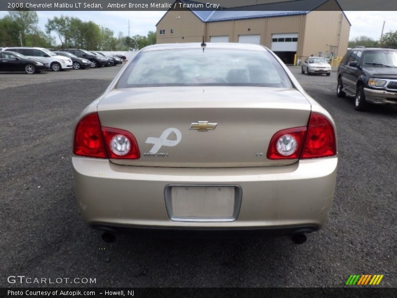 Amber Bronze Metallic / Titanium Gray 2008 Chevrolet Malibu LT Sedan
