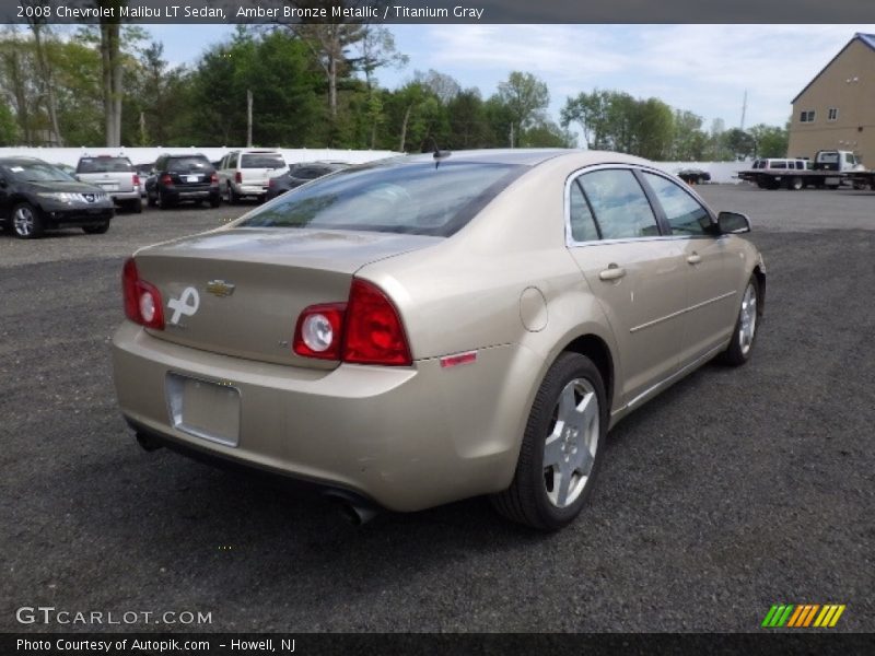 Amber Bronze Metallic / Titanium Gray 2008 Chevrolet Malibu LT Sedan