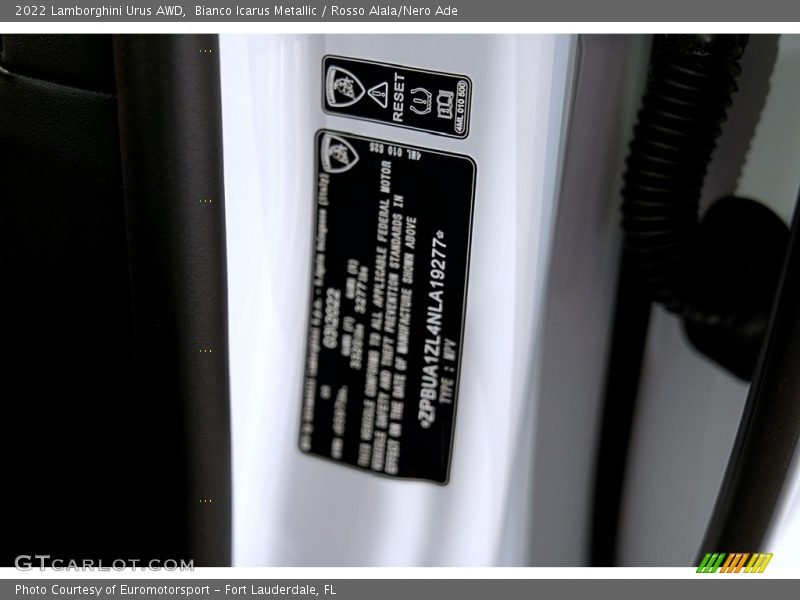 Bianco Icarus Metallic / Rosso Alala/Nero Ade 2022 Lamborghini Urus AWD