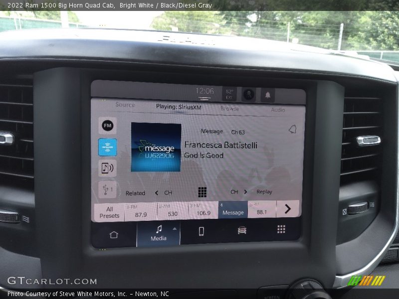 Bright White / Black/Diesel Gray 2022 Ram 1500 Big Horn Quad Cab