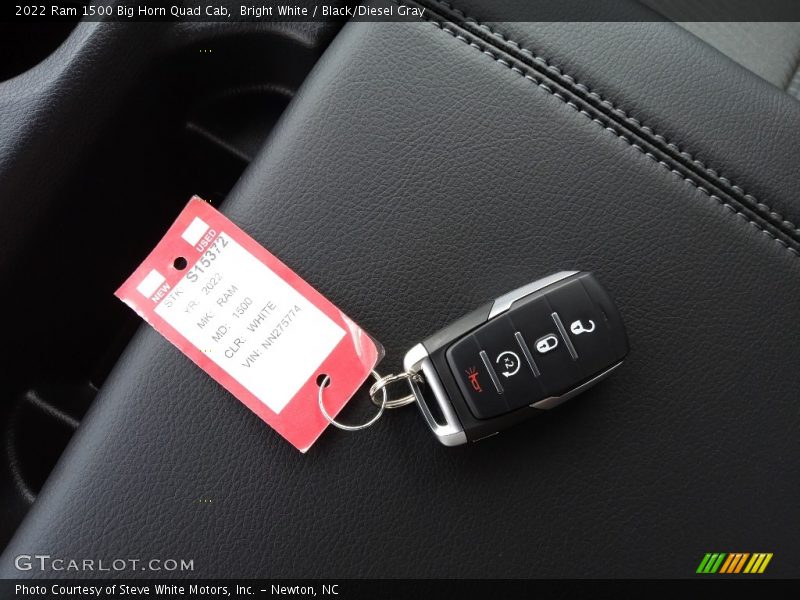 Bright White / Black/Diesel Gray 2022 Ram 1500 Big Horn Quad Cab