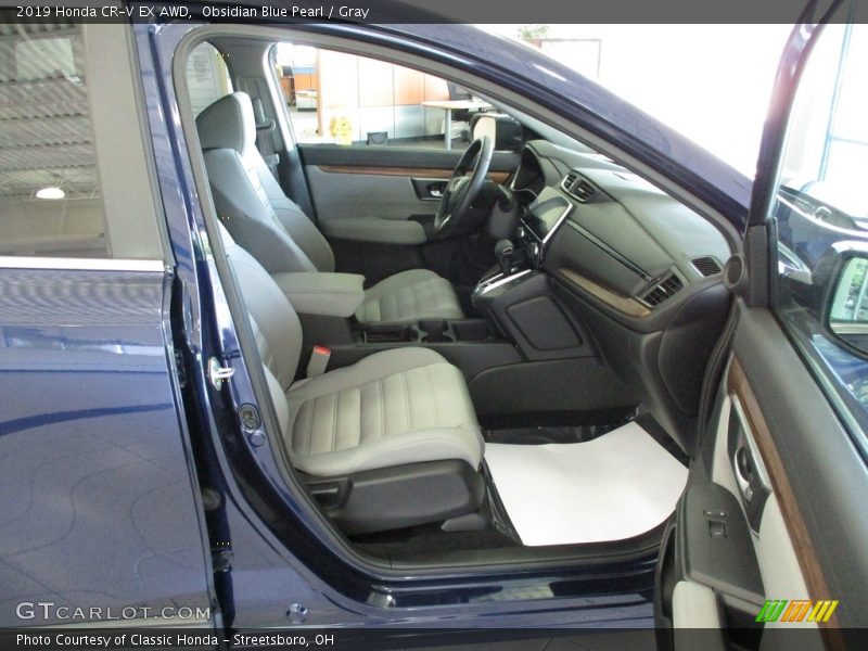 Obsidian Blue Pearl / Gray 2019 Honda CR-V EX AWD