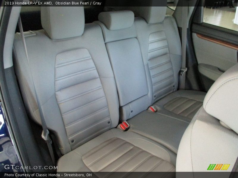 Obsidian Blue Pearl / Gray 2019 Honda CR-V EX AWD