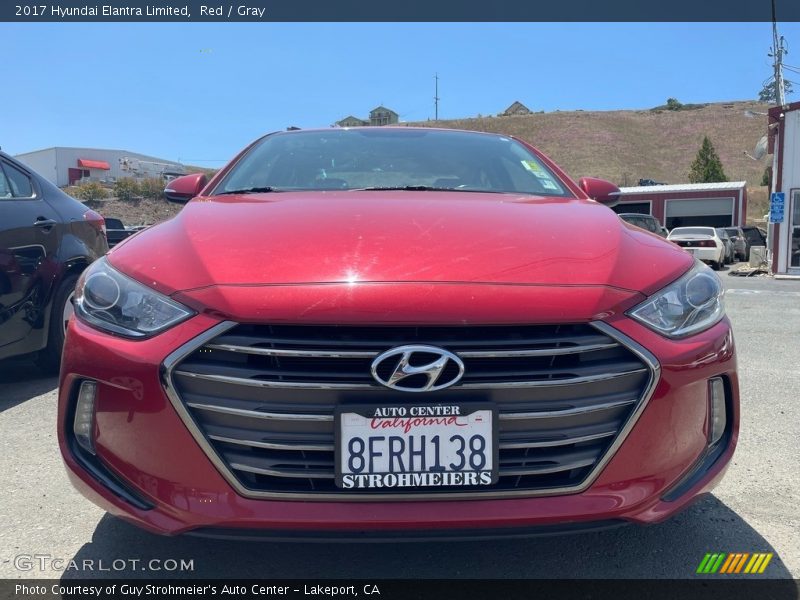 Red / Gray 2017 Hyundai Elantra Limited
