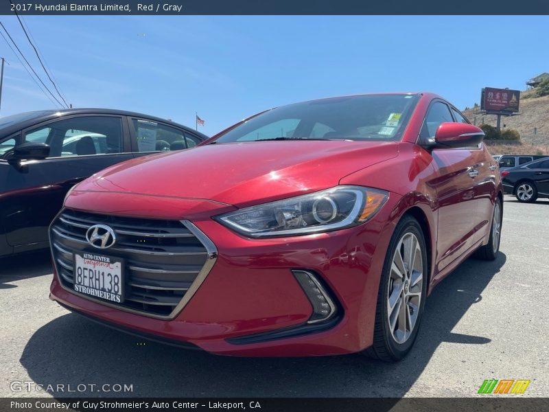 Red / Gray 2017 Hyundai Elantra Limited