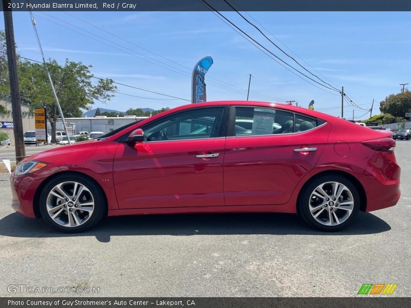 Red / Gray 2017 Hyundai Elantra Limited