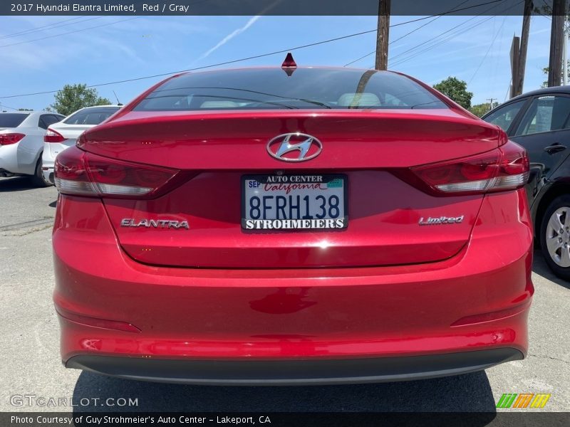 Red / Gray 2017 Hyundai Elantra Limited