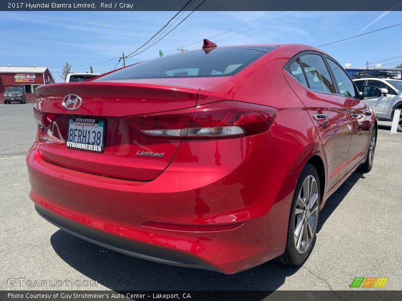 Red / Gray 2017 Hyundai Elantra Limited