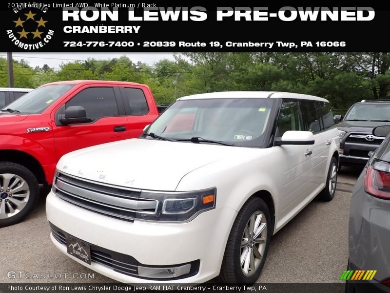 White Platinum / Black 2017 Ford Flex Limited AWD