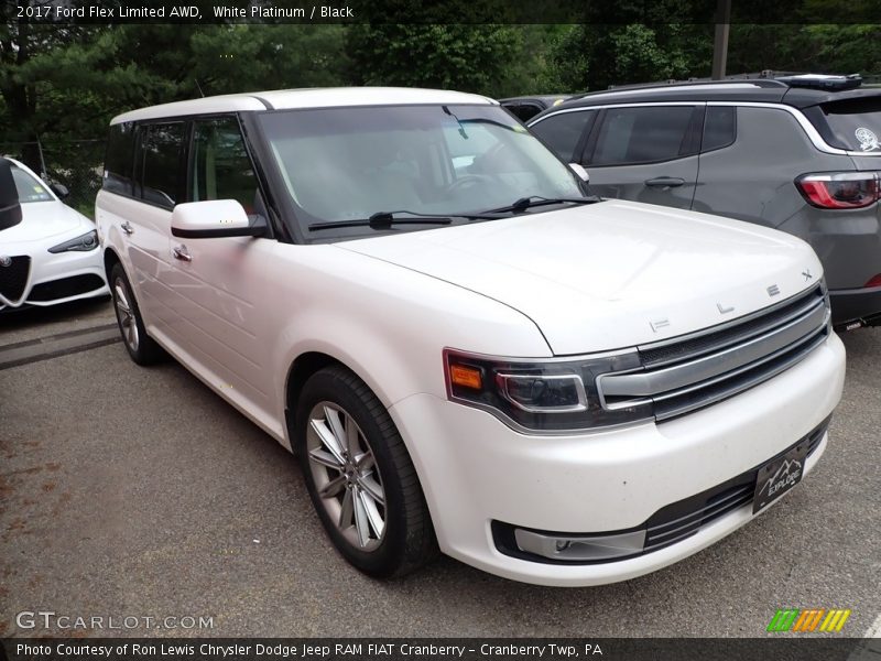 White Platinum / Black 2017 Ford Flex Limited AWD