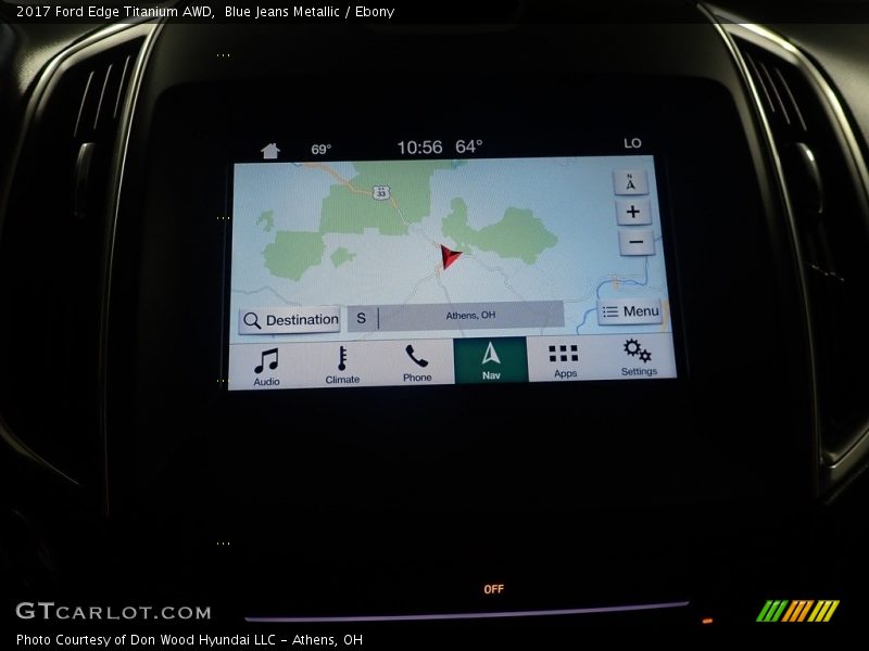 Blue Jeans Metallic / Ebony 2017 Ford Edge Titanium AWD