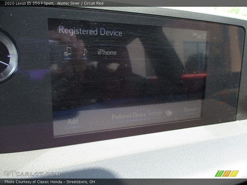 Atomic Silver / Circuit Red 2020 Lexus ES 350 F Sport
