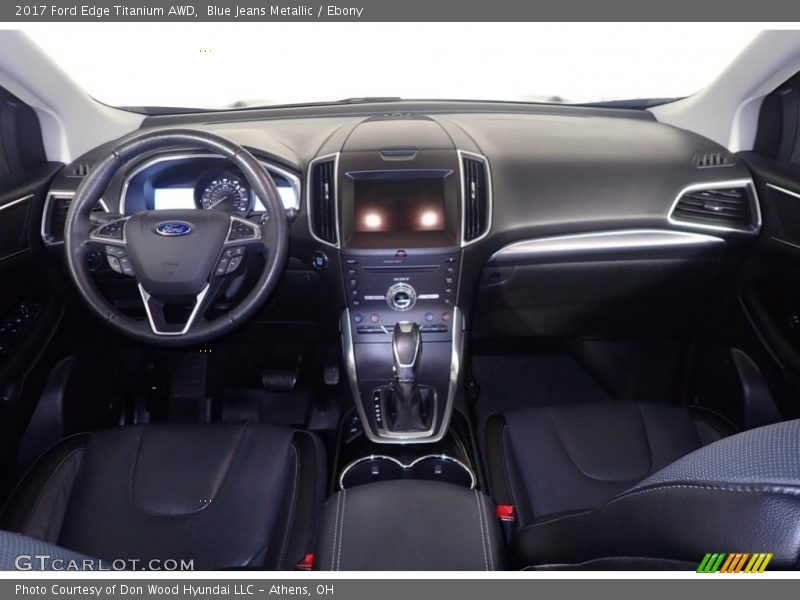 Blue Jeans Metallic / Ebony 2017 Ford Edge Titanium AWD