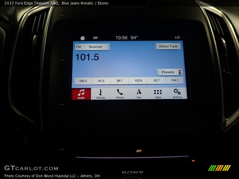 Blue Jeans Metallic / Ebony 2017 Ford Edge Titanium AWD