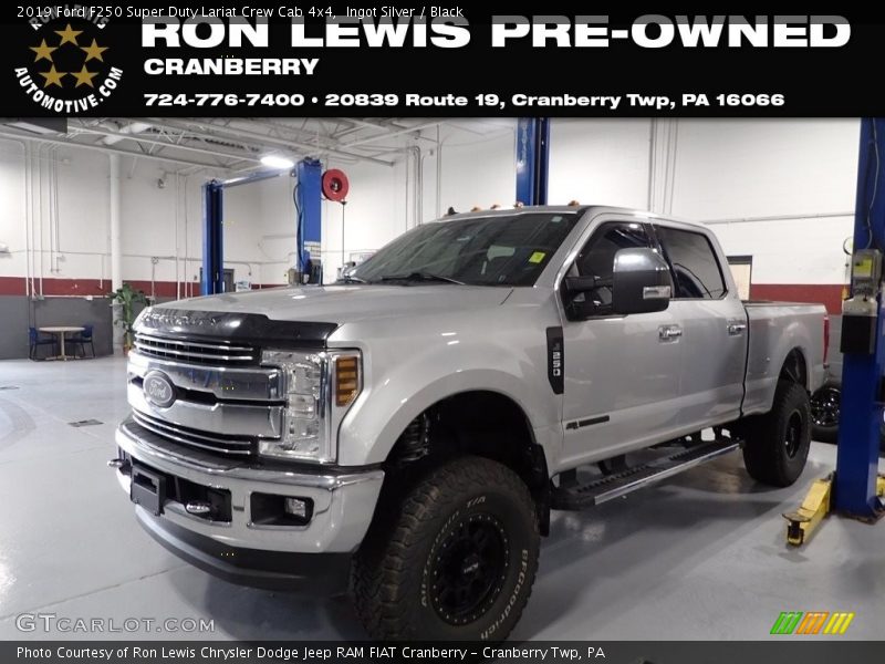 Ingot Silver / Black 2019 Ford F250 Super Duty Lariat Crew Cab 4x4