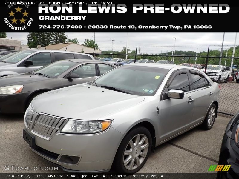 Brilliant Silver Metallic / Dark Charcoal 2010 Lincoln MKZ FWD