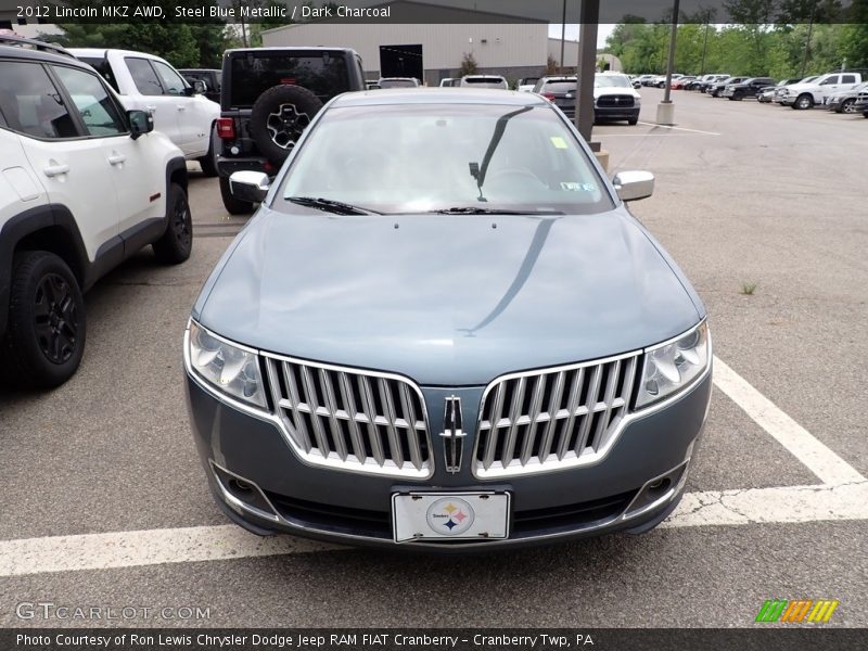 Steel Blue Metallic / Dark Charcoal 2012 Lincoln MKZ AWD