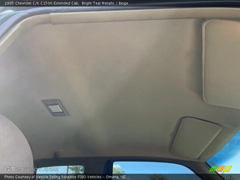 Bright Teal Metallic / Beige 1995 Chevrolet C/K C1500 Extended Cab
