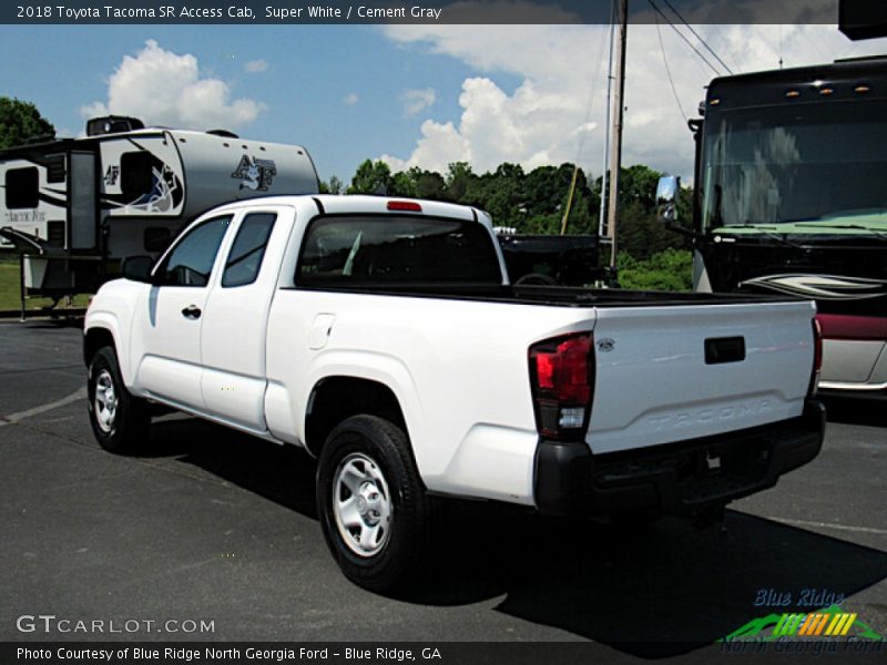 Super White / Cement Gray 2018 Toyota Tacoma SR Access Cab