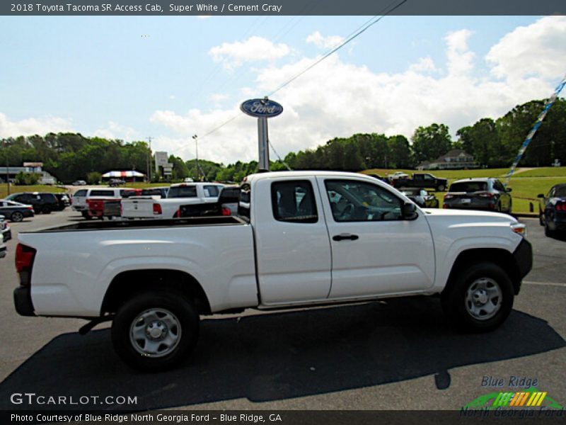 Super White / Cement Gray 2018 Toyota Tacoma SR Access Cab