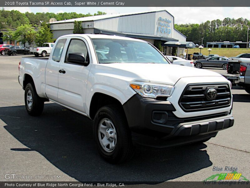 Super White / Cement Gray 2018 Toyota Tacoma SR Access Cab