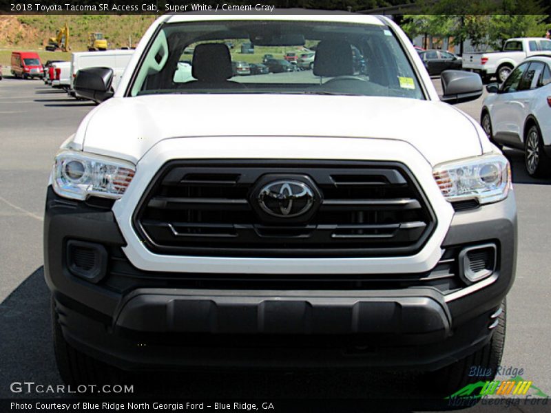 Super White / Cement Gray 2018 Toyota Tacoma SR Access Cab