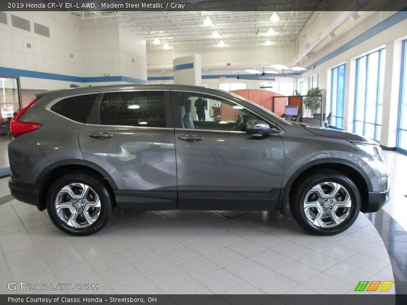 Modern Steel Metallic / Gray 2019 Honda CR-V EX-L AWD