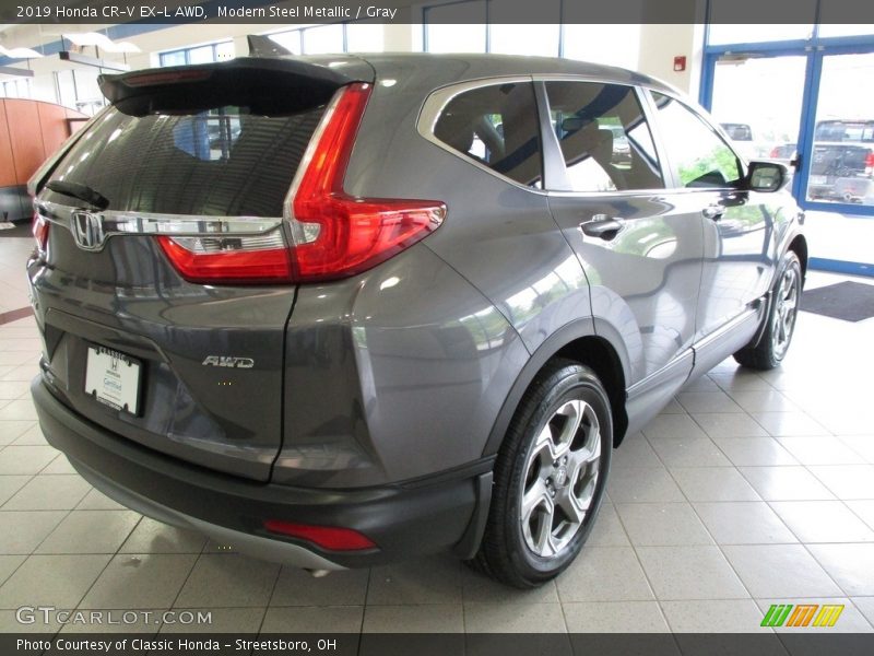 Modern Steel Metallic / Gray 2019 Honda CR-V EX-L AWD