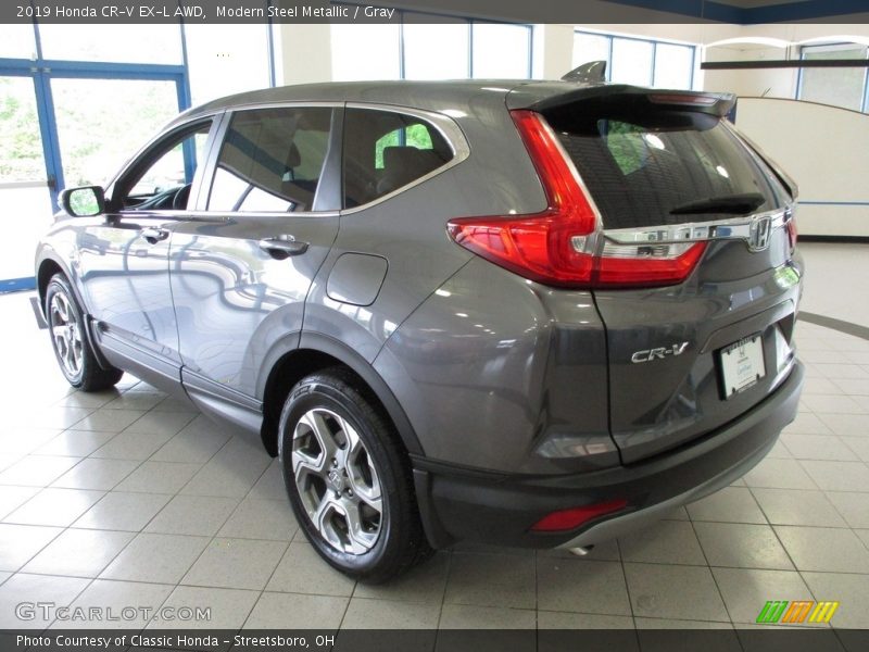 Modern Steel Metallic / Gray 2019 Honda CR-V EX-L AWD