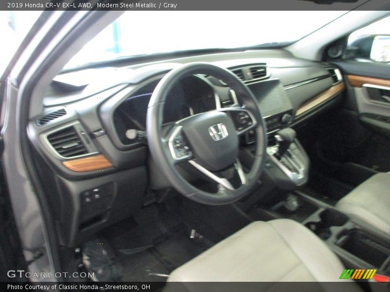 Modern Steel Metallic / Gray 2019 Honda CR-V EX-L AWD