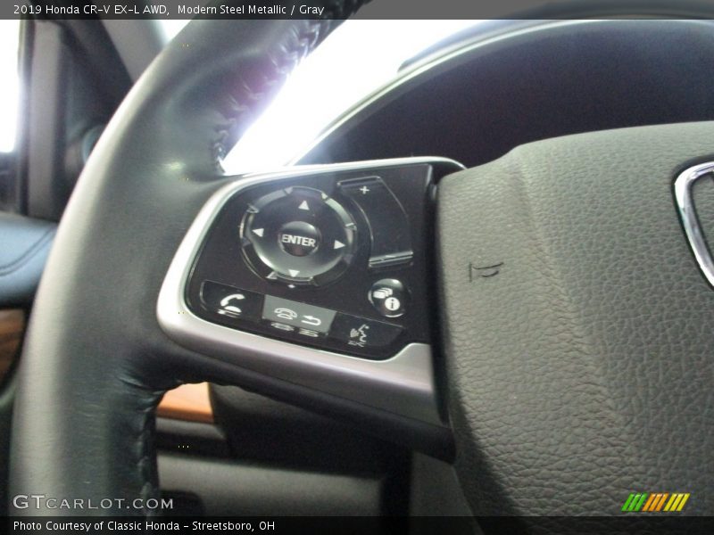 Modern Steel Metallic / Gray 2019 Honda CR-V EX-L AWD