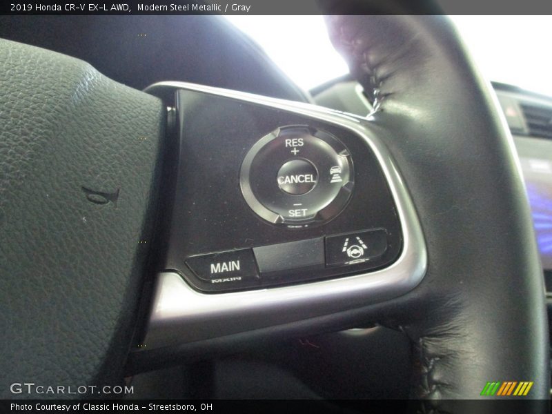 Modern Steel Metallic / Gray 2019 Honda CR-V EX-L AWD