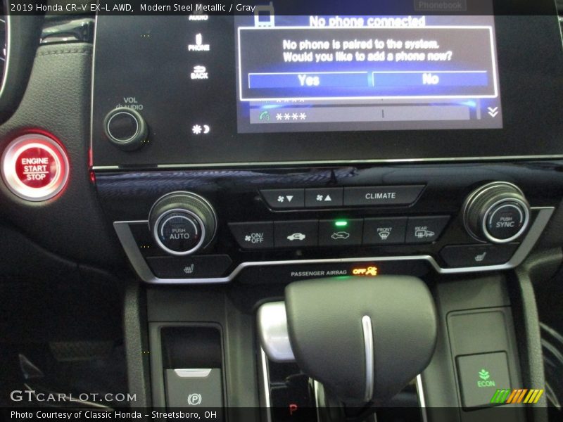 Modern Steel Metallic / Gray 2019 Honda CR-V EX-L AWD