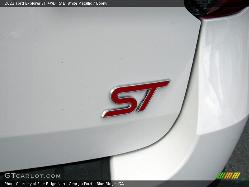 Star White Metallic / Ebony 2022 Ford Explorer ST 4WD