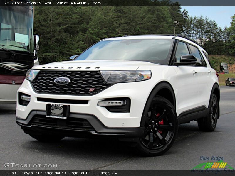 Star White Metallic / Ebony 2022 Ford Explorer ST 4WD