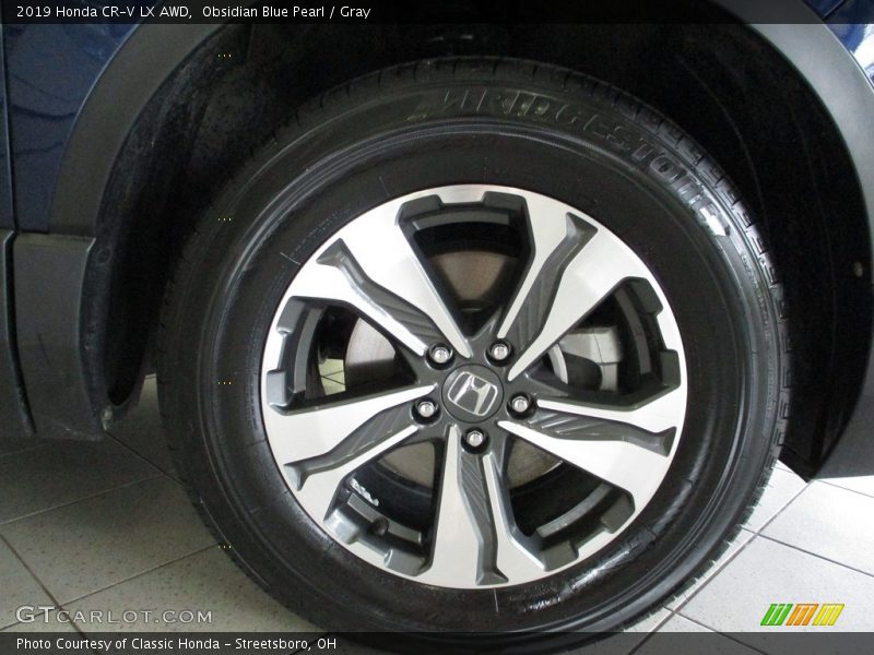 Obsidian Blue Pearl / Gray 2019 Honda CR-V LX AWD