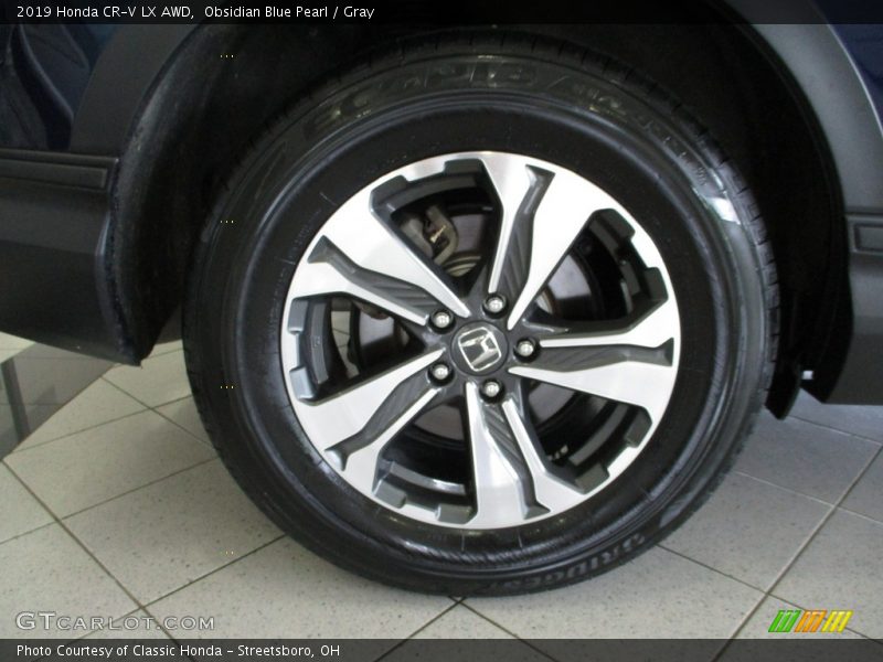 Obsidian Blue Pearl / Gray 2019 Honda CR-V LX AWD