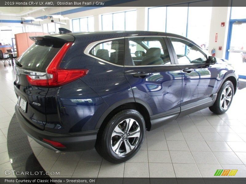 Obsidian Blue Pearl / Gray 2019 Honda CR-V LX AWD
