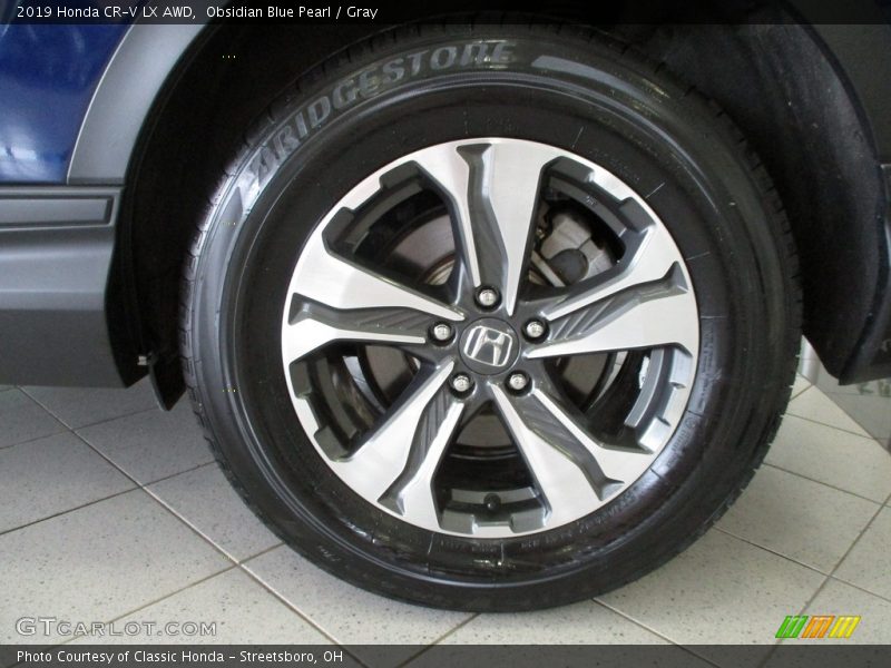 Obsidian Blue Pearl / Gray 2019 Honda CR-V LX AWD