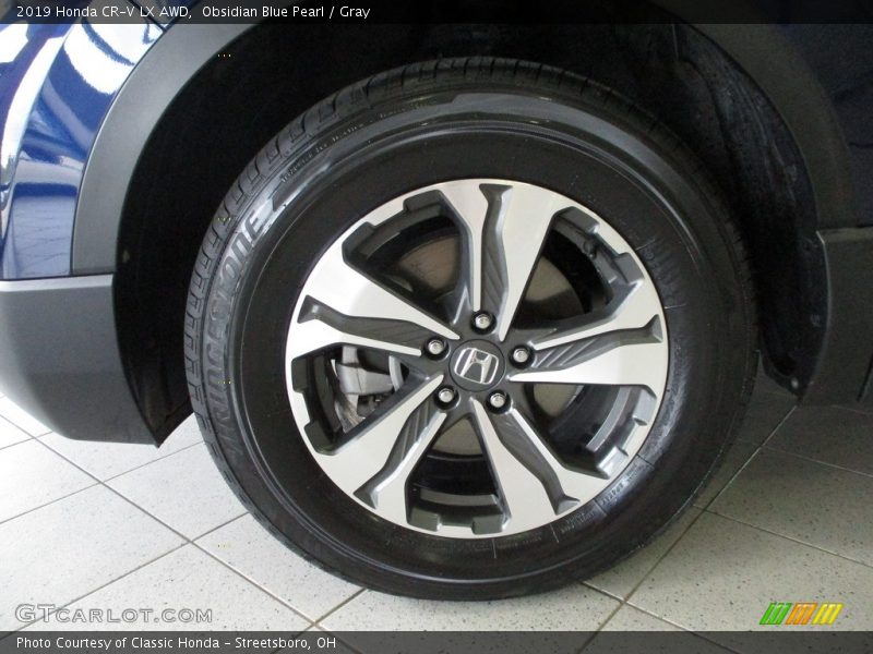 Obsidian Blue Pearl / Gray 2019 Honda CR-V LX AWD