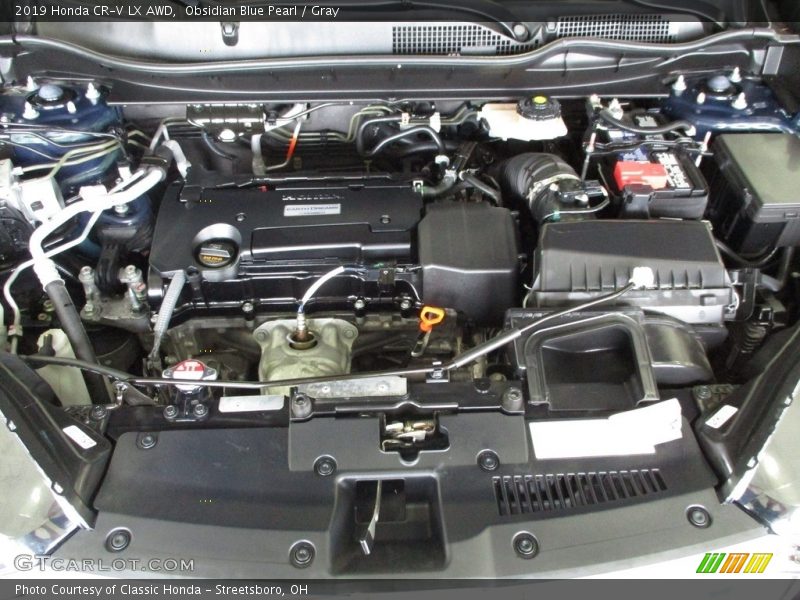 Obsidian Blue Pearl / Gray 2019 Honda CR-V LX AWD