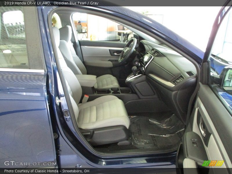Obsidian Blue Pearl / Gray 2019 Honda CR-V LX AWD