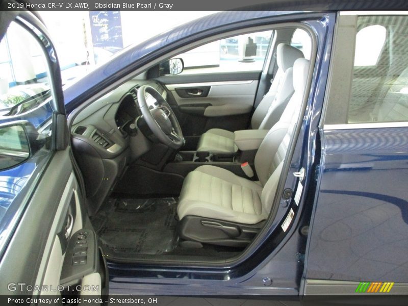 Obsidian Blue Pearl / Gray 2019 Honda CR-V LX AWD