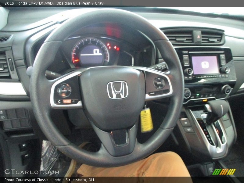 Obsidian Blue Pearl / Gray 2019 Honda CR-V LX AWD