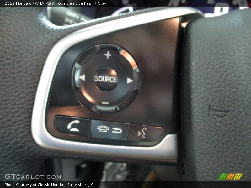 Obsidian Blue Pearl / Gray 2019 Honda CR-V LX AWD