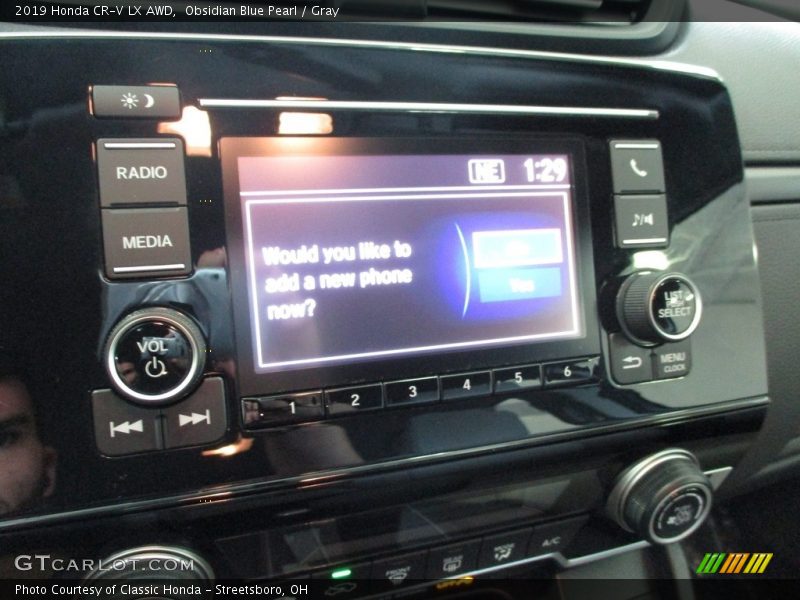 Obsidian Blue Pearl / Gray 2019 Honda CR-V LX AWD
