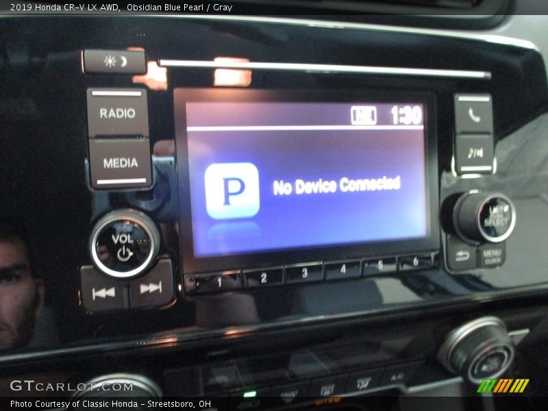 Obsidian Blue Pearl / Gray 2019 Honda CR-V LX AWD