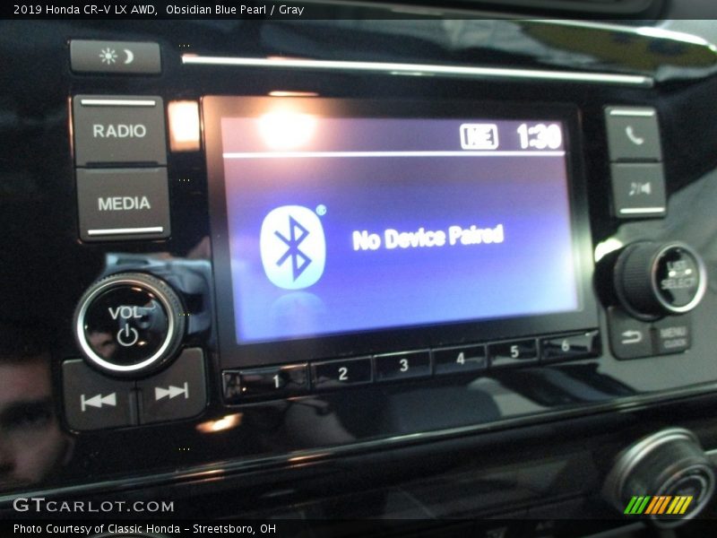 Obsidian Blue Pearl / Gray 2019 Honda CR-V LX AWD