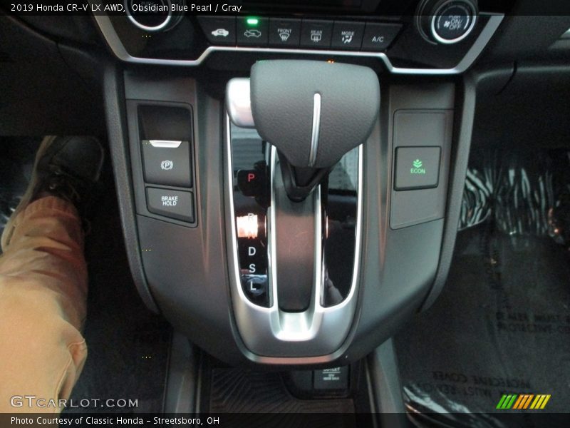 Obsidian Blue Pearl / Gray 2019 Honda CR-V LX AWD