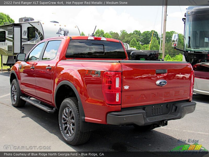 Hot Pepper Red Metallic / Medium Stone 2022 Ford Ranger XLT SuperCrew 4x4